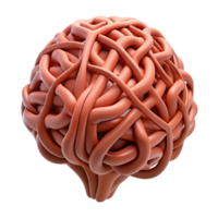 extraordinary tranquil avant-garde Concept art style, isolated cutout of a single, stylized, human brain, composed entirely of interwoven tree branches with Transparent Background masterfully captured png