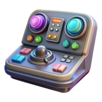 captivating retro Spaceship control panel, glowing buttons, complex dials with Transparent Background refined png
