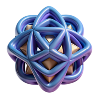 dramatic wonderful Hyper-specific professional render of an isolated, floating, abstract symbol with intricate geometric patterns Isolated cutout with Transparent Background luxury png