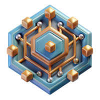 dramatic acclaimed An abstract, geometric pattern resembling a circuit board with Transparent Background png