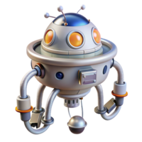 standout modern Ultra-detailed, isolated cutout, concept art style render of a single, robotic probe, intricate wiring, multiple sensors with Transparent Background luxury png