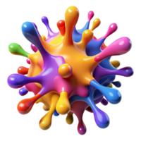 mesmerizing calm elegant A dynamic explosion of colorful paint splatters with Transparent Background top-tier png