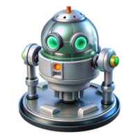 exquisite geometric Ultra-detailed, isolated cutout, concept art style rendering of a single, sentient robotic probe, displaying complex circuitry with Transparent Background high resolution png