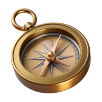 glorious urban Concept art style, hyper-specific professional render of a vintage compass with a brass casing with Transparent Background luxury png