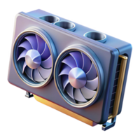 elegant reflective abstract A graphics card with cooling fans with Transparent Background original png