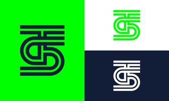 Monogram logo letters ST or TS. vector