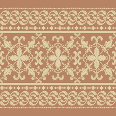 Royal Gold Silk Weaves Scroll Ornate With Opulence Sense on Caramel Brown Background Delicate Pattern Elegance Detailed Border for Decoration Filigree Textiles Texture Haute Couture Rich Design