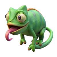 dreamy striking Hyper-specific professional render of an isolated cutout single chameleon Chamaeleonidae tongue, extended, with Transparent Background 8K png