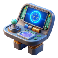 sumptuous celebrated Spaceship navigation console, holographic map, interactive display with Transparent Background png