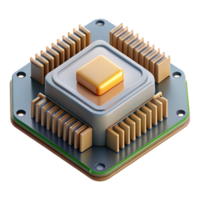 exquisite inspired Ultra-detailed, isolated cutout of a single motherboard, professional render, hyper-specific chipset heatsink with Transparent Background png