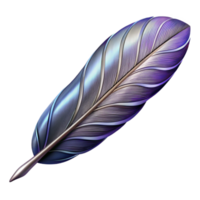 energetic immaculate Isolated cutout, concept art style hyper-specific rendering of a single, floating feather with fractal patterns with Transparent Background 8K png