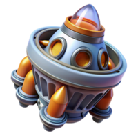 dreamy wonderful Concept art style, hyper-specific, professional render, isolated cutout of a single, advanced spaceship engine with Transparent Background top-tier png