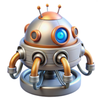 enchanting unparalleled Concept art style, isolated cutout of a hyper-specific robotic probe, intricate wiring, photorealistic materials, ultra-detailed with Transparent Background png