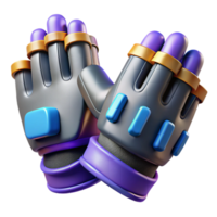 sought-after renaissance Hyper-specific, concept art style, isolated cutout of a pair of fingerless gloves with integrated hacking tools, ultra-detailed with Transparent Background fine detail png