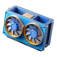 gorgeous distinctive A graphics card with cooling fans with Transparent Background png