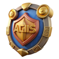 joyful captivating Aegis, shield of Zeus and Athena, with Transparent Background ultra HD png