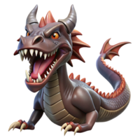 unparalleled renaissance A menacing dragon, sharp teeth, scales gleaming with Transparent Background refined png