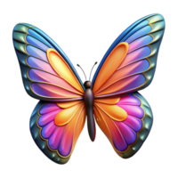 dreamy impressive Photorealistic isolated cutout of a single butterfly wing with vibrant colors and intricate patterns with Transparent Background expertly shot png