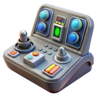 tranquil striking Spaceship control panel with buttons, levers, and displays with Transparent Background sharp png