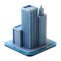 sought-after rustic Modern skyscraper architectural model, with Transparent Background fine detail png