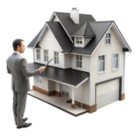 professionale proprietà valutazione con realistico Casa Modelli e ingrandimento utensili su trasparente sfondo png