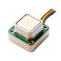 Professional accelerometer sensor with robust design and gold plated connectors, ideal for electronic and engineering projects png