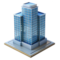 dazzling nordic Modern skyscraper architectural model, with Transparent Background precision png