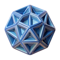 spectacular contemporary A floating, geometric shape with tessellated patterns, with Transparent Background high quality png