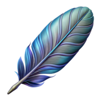 breathtaking romantic mid-century Isolated cutout, concept art style hyper-specific rendering of a single, floating feather with fractal patterns with Transparent Background impeccable png