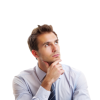 Creative conceptual image of a man thinking, with vibrant cogs and gears representing critical thinking and ideas png