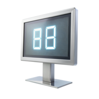 LED numeric display on a sturdy base showcasing its use in electronic devices, clocks, and information systems png