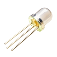 High resolution image of a diode component used in electronics, featuring a transparent casing and precision engineering png