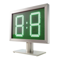 Advanced digital display unit with bright illuminated characters ideal for modern data visualization and electronics png