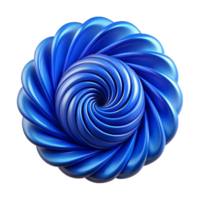 memorable classic Ultra-detailed, isolated cutout of a single, abstract, swirling vortex, deep blue, with intricate patterns with Transparent Background fine detail png