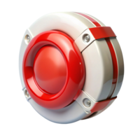 Alto qualidade vermelho e branco fusível segurança dispositivo com uma moderno Projeto em uma limpar \ limpo transparente fundo png