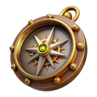 breathtaking abstract Hyper-specific professional render of a steampunk monocle with a magnifying lens and an ornate brass frame Isolated cutout with Transparent Background high quality png