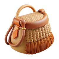 sumptuous abstract Ultra-detailed, photorealistic isolated cutout of a tribal woven bag with fringed edges with Transparent Background masterfully captured png