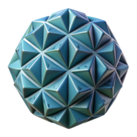 gorgeous bold industrial A floating, geometric shape with tessellated patterns, with Transparent Background refined png