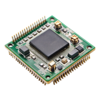 Detailed microcontroller board design with exposed components, isolated on a clean white surface for precision visuals png