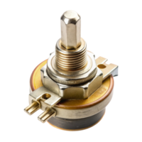 Potentiometer with rotary control knob, designed for resistance adjustment in professional electronic applications png