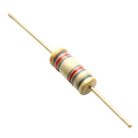Electronic resistor component showcasing detailed resistance bands for accurate current control applications png