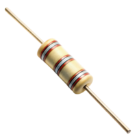 Precision resistor with color coded bands for electronic circuits and resistance measurement in Transparent Background png