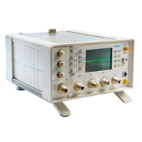 Portable laboratory signal generator with buttons and connectors, ideal for testing and calibration, Transparent Background png