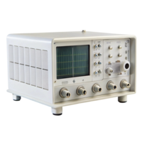 High precision electronic signal generator machine for laboratory and industrial applications, front view, isolated png