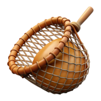 iconic abstract Hyper-specific, professional render of a tribal fishing net woven from natural fibers Isolated cutout with Transparent Background premium png