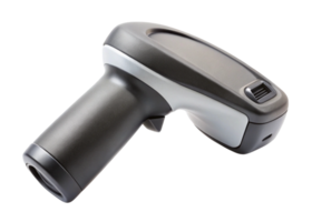 High performance barcode reader with sleek design for warehouse and retail use on Transparent Background png