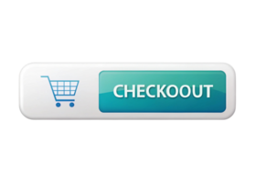 Online shopping checkout button with sleek design and cart icon, ideal for digital payment and retail website interfaces png