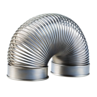 Classic spring toy with metallic coils in a symmetrical arrangement, photographed on a pristine Transparent Background png