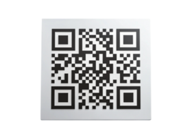 Abstract Representation of a QR Code in 3D with a Clean Transparent Background for Tech Related Uses png