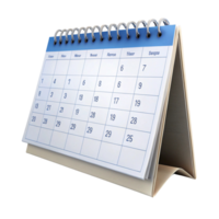Minimalist desktop calendar with highlighted weekends and holidays on a clean Transparent Background for scheduling use png